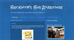 Desktop Screenshot of beckwithsbigadventure.blogspot.com