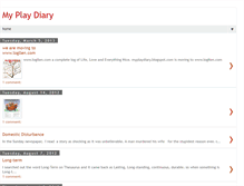 Tablet Screenshot of myplaydiary.blogspot.com