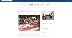 Desktop Screenshot of performanceartlabblog.blogspot.com