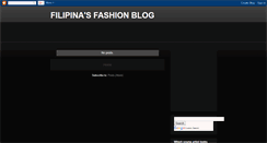 Desktop Screenshot of filipinasfashionblog.blogspot.com