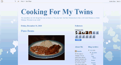 Desktop Screenshot of cookingformytwins.blogspot.com