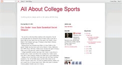 Desktop Screenshot of allaboutcollegesports.blogspot.com