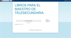 Desktop Screenshot of librosparaelmaestrodetelesecundaria.blogspot.com