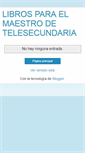 Mobile Screenshot of librosparaelmaestrodetelesecundaria.blogspot.com