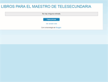 Tablet Screenshot of librosparaelmaestrodetelesecundaria.blogspot.com