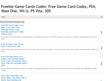 Tablet Screenshot of freebiegamecardscodes.blogspot.com