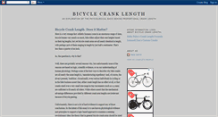 Desktop Screenshot of bicyclecranklength.blogspot.com