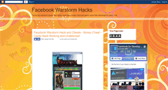 Desktop Screenshot of facebookwarstormhacks.blogspot.com