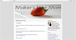 Desktop Screenshot of makersdietmom.blogspot.com