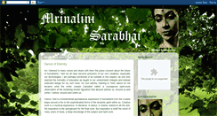 Desktop Screenshot of mrinalinisarabhai.blogspot.com