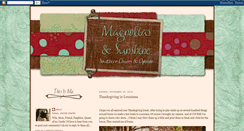 Desktop Screenshot of magnoliasandsunshine.blogspot.com