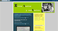 Desktop Screenshot of entretextosycontextos.blogspot.com