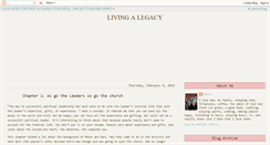 Desktop Screenshot of livingalegacy.blogspot.com