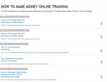 Tablet Screenshot of howtomakemoneyonlinetraining.blogspot.com