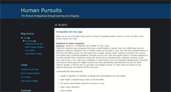 Desktop Screenshot of humanpursuits.blogspot.com