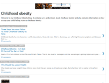 Tablet Screenshot of childhood--obesity.blogspot.com