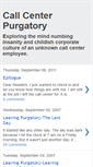 Mobile Screenshot of callcenterpurgatory.blogspot.com