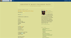 Desktop Screenshot of kristensmanycoloreddays.blogspot.com