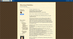 Desktop Screenshot of marylandbubble.blogspot.com