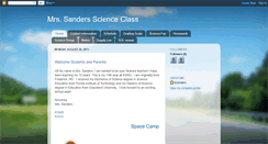 Desktop Screenshot of mrssandersscienceclass.blogspot.com