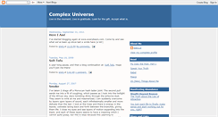 Desktop Screenshot of complexuniverse.blogspot.com