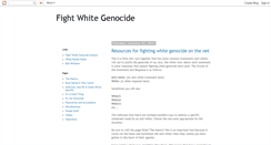 Desktop Screenshot of fightwhitegenocide.blogspot.com