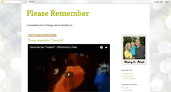 Desktop Screenshot of please-remember.blogspot.com