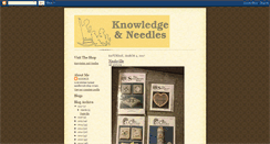 Desktop Screenshot of knowledgeandneedles.blogspot.com