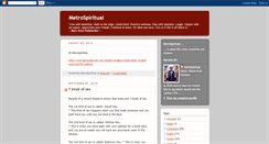 Desktop Screenshot of metrospiritual.blogspot.com