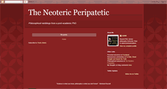 Desktop Screenshot of neotericperipatetic.blogspot.com