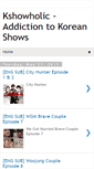 Mobile Screenshot of kshowholic.blogspot.com