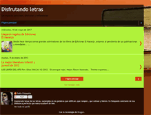 Tablet Screenshot of disfrutandoletras.blogspot.com