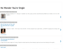 Tablet Screenshot of nowonderyouresingle.blogspot.com