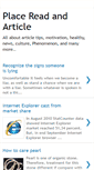 Mobile Screenshot of placeread.blogspot.com