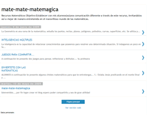 Tablet Screenshot of mate-mate-magica.blogspot.com