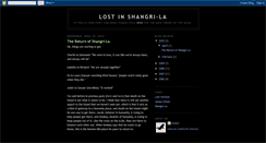 Desktop Screenshot of lostinshangrila.blogspot.com