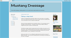 Desktop Screenshot of mustangdressage.blogspot.com