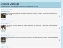 Tablet Screenshot of mustangdressage.blogspot.com