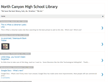 Tablet Screenshot of northcanyonhslibrary.blogspot.com