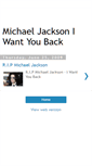 Mobile Screenshot of michaeljacksoniwantyouback.blogspot.com