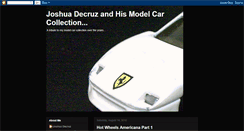 Desktop Screenshot of joshuadecruzmodelcarcollection.blogspot.com