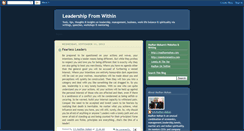 Desktop Screenshot of leadershipfromwithin.blogspot.com