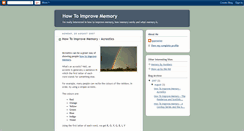 Desktop Screenshot of howtoimprovememory-easily.blogspot.com