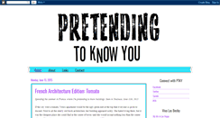 Desktop Screenshot of pretendingtoknowyou.blogspot.com