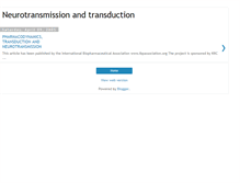 Tablet Screenshot of neurotransmissionandtransduction.blogspot.com