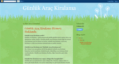 Desktop Screenshot of gunlukarackiralama.blogspot.com