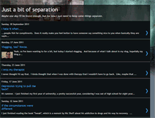 Tablet Screenshot of justabitofseparation.blogspot.com