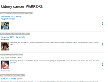 Tablet Screenshot of kidneycancerwarriors.blogspot.com