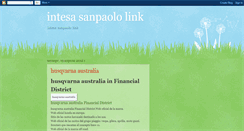 Desktop Screenshot of intesasanpaololink.blogspot.com