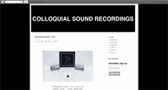 Desktop Screenshot of colloquialsoundrecordings.blogspot.com